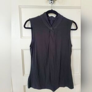 Ann Taylor black twist neck top, medium